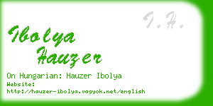 ibolya hauzer business card